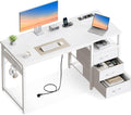 Scrivania ODK, USB 2, 3 cassetti, 100 × 48 × 75,5cm, tessuto, per ufficio