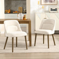 Set di sedie da pranzo chairus, 2 sedie, Bianco, legno, tessuto, per sala da pranzo e cucina