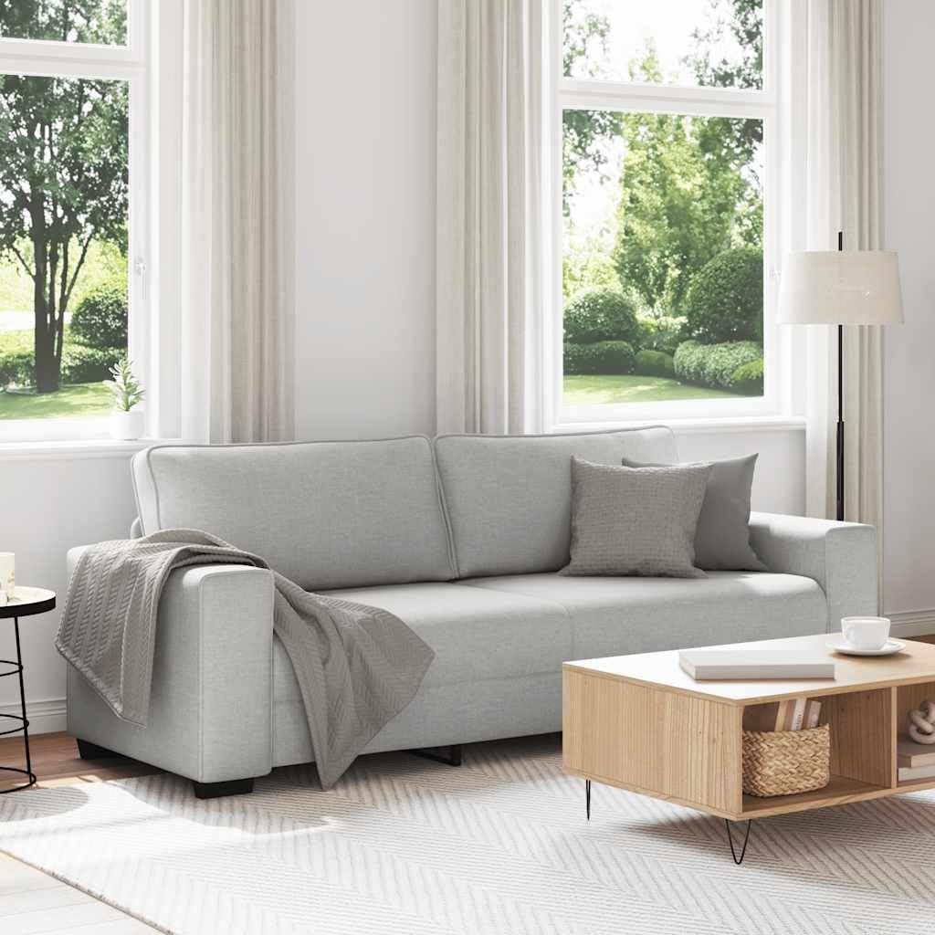 Divano KKHOMEI, 180 cm, Grigio, 3 posti, con braccioli, lino, tessuto, per soggiorno
