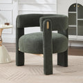 Poltrona Ya-Home, Verde, imbottito, legno, tessuto, per soggiorno