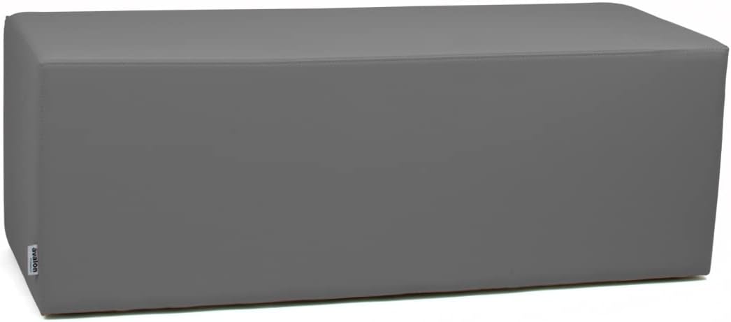 Divano Avalon, 1IM, con poggiapiedi, 120 cm, Grigio, similpelle, per giardino e terrazzo
