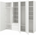 Armadio Protuning, 3 cassetti, Bianco, 240 × 57 × 221 cm, vetro