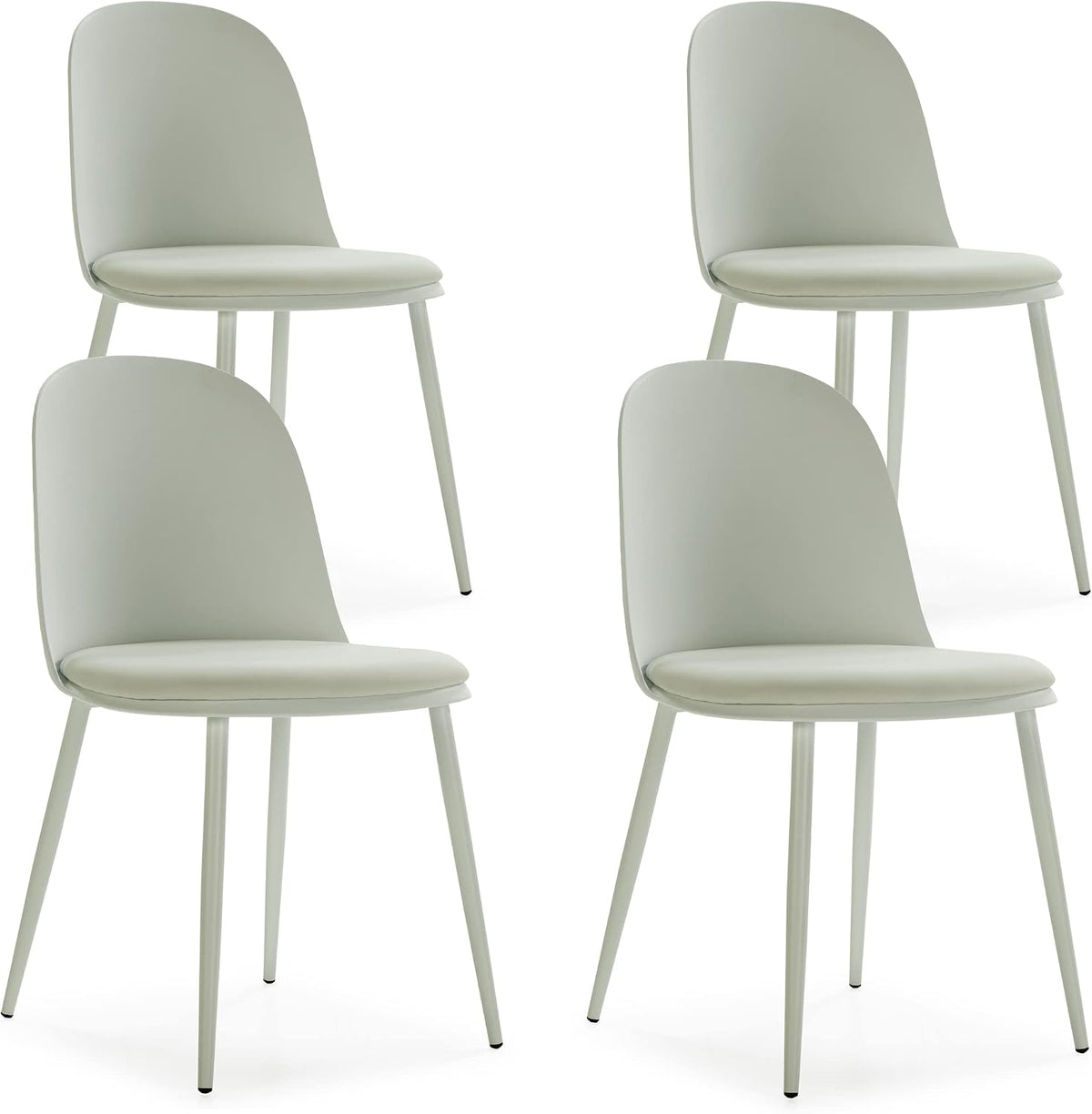 Set di sedie da pranzo HOMN LIVING, 4 sedie, Verde, 45 cm, metallo