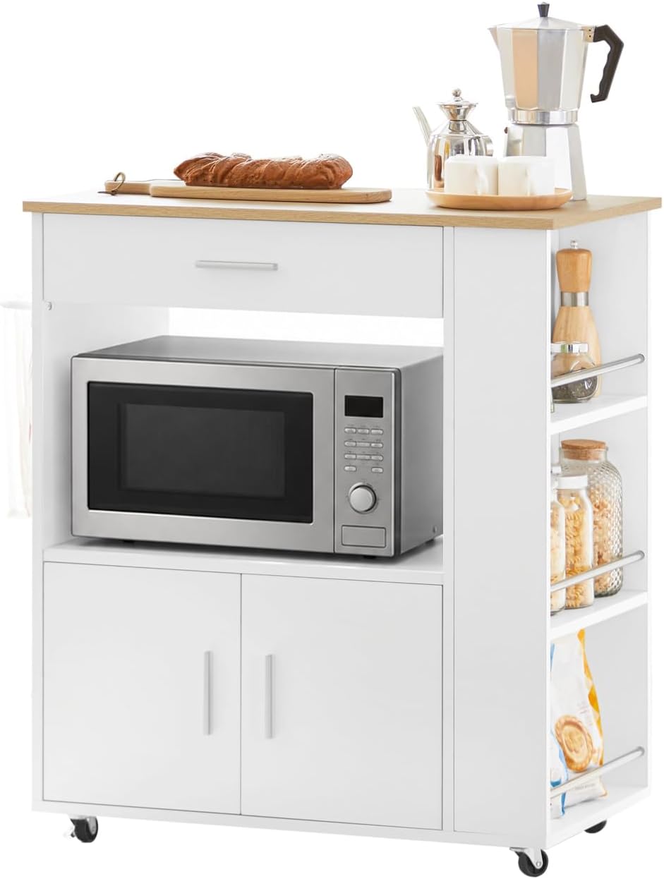 Credenza SoBuy, con ruote, 82 × 88 × 46 cm, per soggiorno e sala da pranzo