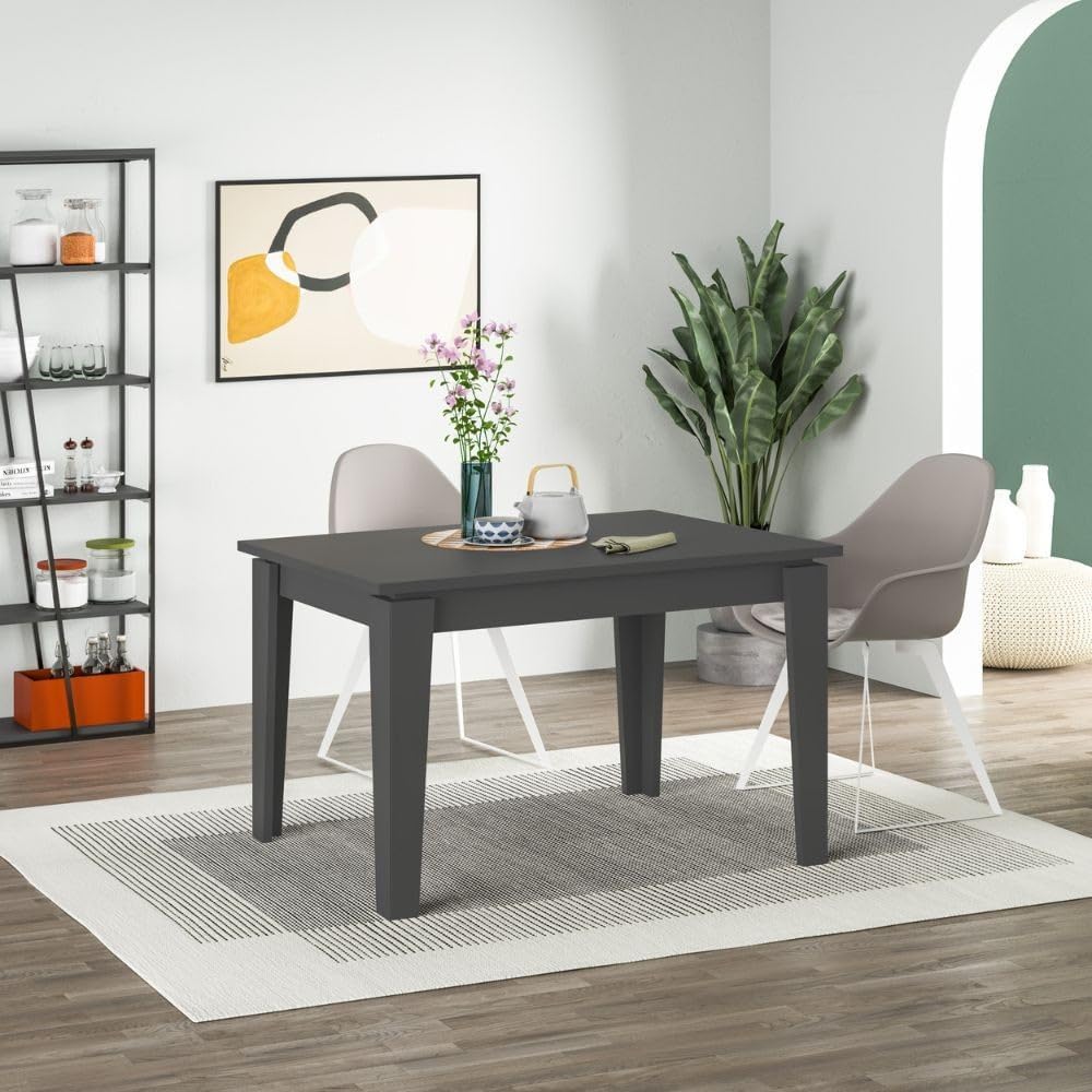 Tavolo allungabile Bonussi, 120 × 80 cm, Antracite, MDF