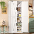 Credenza TEENFON, 4 ante, Bianco, 30 × 60 × 170 cm, legno, regolabile, per soggiorno e sala da pranzo