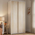 Armadio guardaroba Dmora, 45 × 195 cm, Marrone, 2 ante, 4 ripiani, per camera da letto