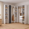 Armadio guardaroba Dmora, Bianco, legno, per camera da letto
