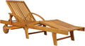 Lettino prendisole CASARIA, 196 × 69 × 85 cm, legno, per giardino e terrazzo