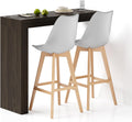 Mobili Fiver Evolution Tavolo penisola da cucina 120 × 40 cm, per 2 persone, Noce scuro, con caricatore wireless