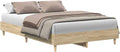 vidaXL Struttura letto, 120 × 190cm, Rovere, materasso non incluso, per camera da letto