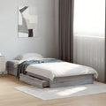Struttura letto, 100 × 200 cm, Grigio, legno, per camera da letto