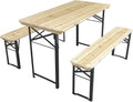 Set tavolo e panche FACCIO IO S.R.L., Naturale, 120 × 60 cm, legno, pieghevole
