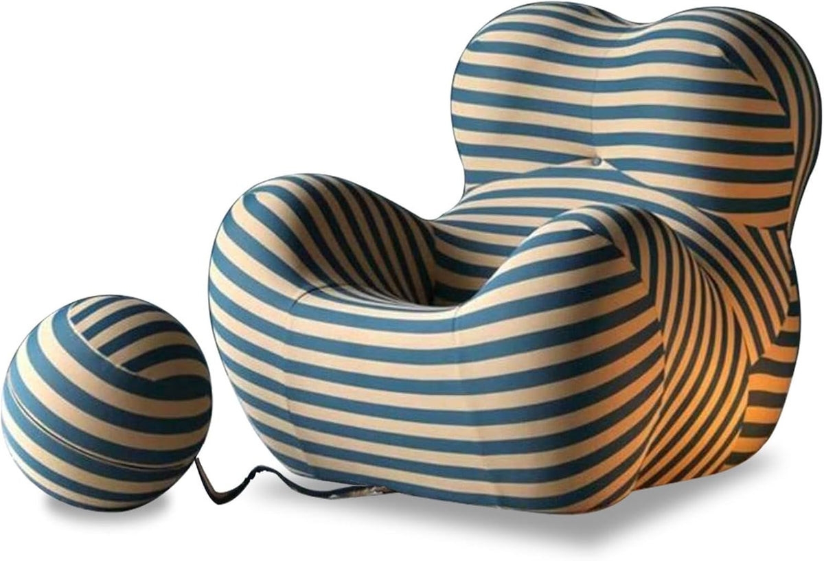 Divano, 79.2 × 70.3 × 63.1 cm, Blu, memory foam, ergonomico, per soggiorno