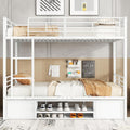 Letto a castello DACHETOU, 90 × 200 cm, Bianco, materasso non incluso, per camera da letto
