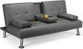 Divano letto Yaheetech, 3 in 1, legno, trasformabile, pieghevole, per soggiorno