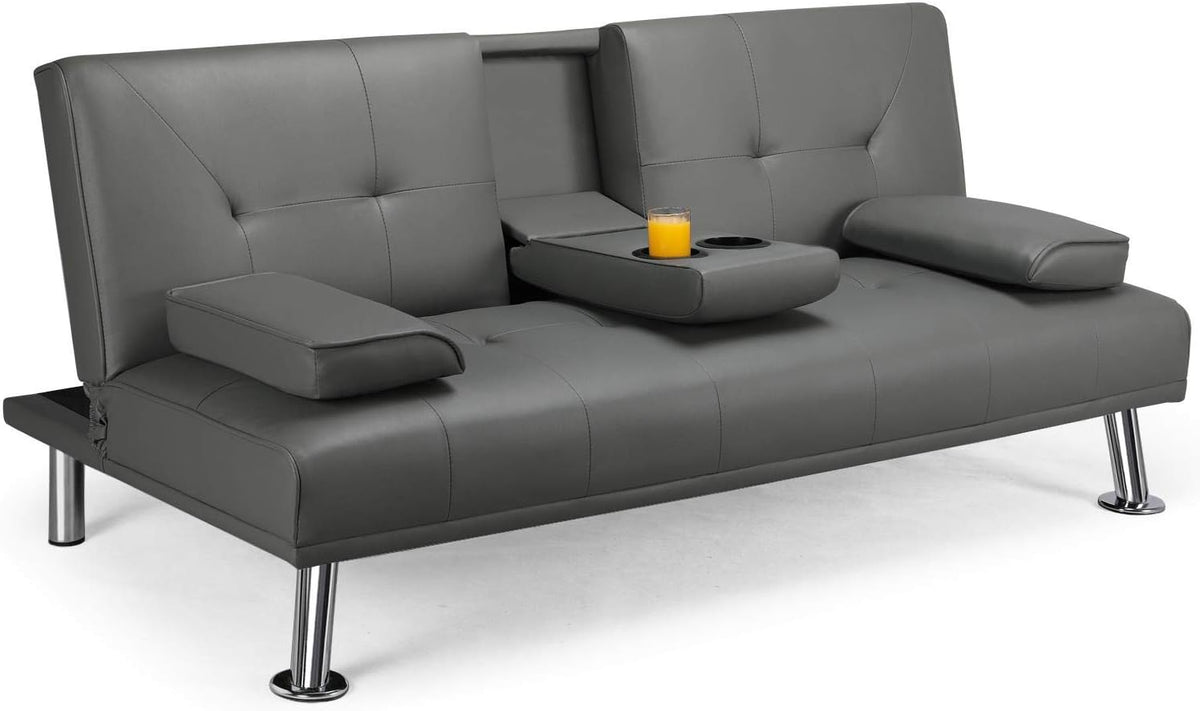 Divano letto Yaheetech, 3 in 1, legno, trasformabile, pieghevole, per soggiorno