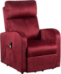 POLTRONE ITALIA Poltrona alzapersona elettrica, 2 motori, 4 ruote, sfoderabile, Bordeaux, reclinazione fino a 160°