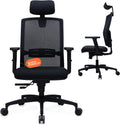 Sedia da ufficio ErgoOtto, reclinabile, con poggiatesta, ergonomica, per ufficio