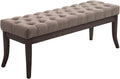 CLP Panca, 100 cm, Tortora, legno, tessuto