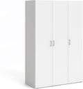 Dmora Armadio guardaroba, 3 ante, 115 × 175 × 49 cm, Bianco, per camera da letto