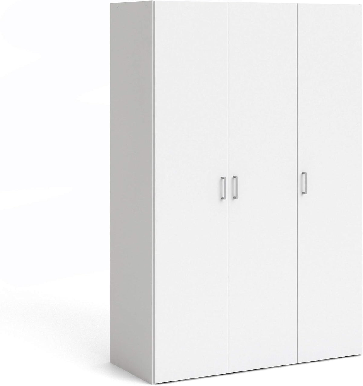 Dmora Armadio guardaroba, 3 ante, 115 × 175 × 49 cm, Bianco, per camera da letto