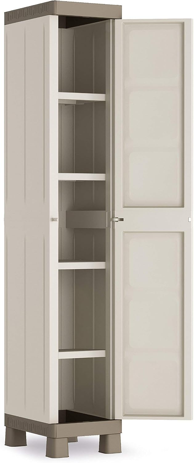 Keter Armadio, regolabile, 4 ripiani, Beige/Tortora, resina