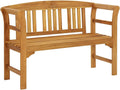 vidaXL Panca, 114 cm, legno massello, per giardino e terrazzo