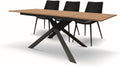 KONTE.DESIGN Tavolo allungabile, 160 × 90 cm, 210 × 90 cm, Rovere/Antracite, legno, metallo, per sala da pranzo e cucina