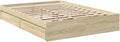 vidaXL Struttura letto, 140 × 190 cm, Rovere, legno, per camera da letto