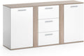 Credenza Vicco, 155 × 80 cm, Bianco, per soggiorno