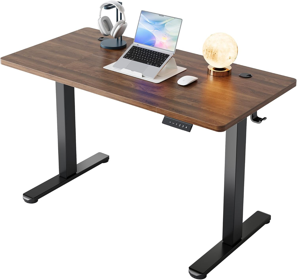 Scrivania HUANUO, elettrico, regolabile, 120 × 60 cm, acciaio, per ufficio