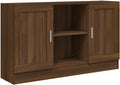 vidaXL Credenza, 120 × 30,5 × 70 cm, Rovere/Marrone, legno, per soggiorno