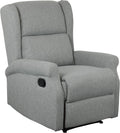 Poltrona reclinabile Totò Piccinni, Grigio chiaro, 53 × 63 cm, tessuto, con poggiapiedi, imbottito, per soggiorno