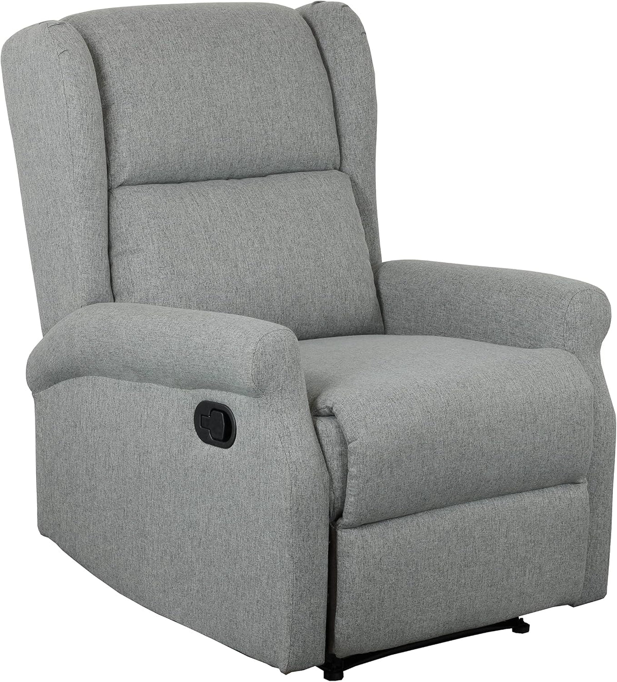 Poltrona reclinabile Totò Piccinni, Grigio chiaro, 53 × 63 cm, tessuto, con poggiapiedi, imbottito, per soggiorno
