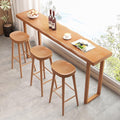 Tavolo da bar QIUHTR, Naturale, legno massello