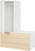Armadio Protuning, 120 × 57 × 181 cm, Bianco, 6 cassetti