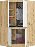 Armadio BDW, Bianco, 100 cm, per camera da letto