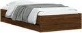 vidaXL Struttura letto, 90 × 190 cm, Rovere/Marrone, legno, per camera da letto