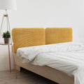 DHOME Testiera, 210 cm, Senape, velluto, per camera da letto