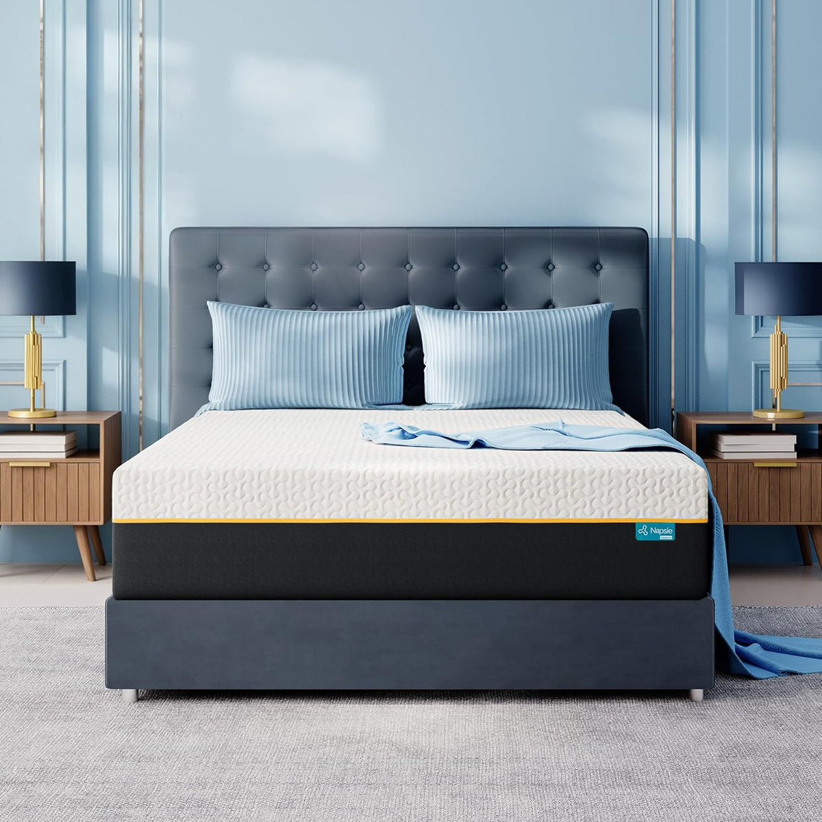 NAPSIE Materasso misura Full, 14 pollici, memory foam al gel, rigidità sostenuta, in scatola