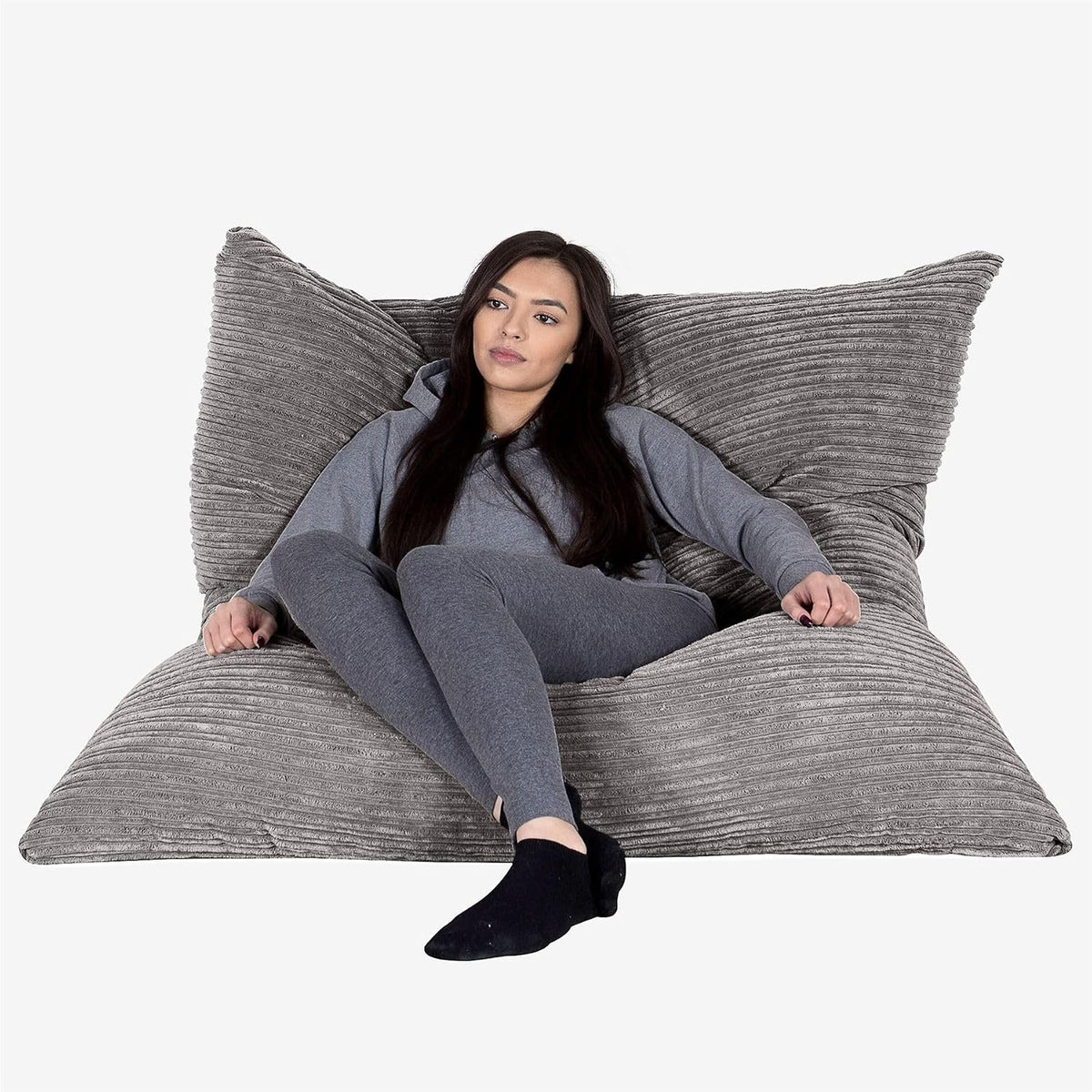 Lounge Pug Poltrona sacco, velluto, per soggiorno