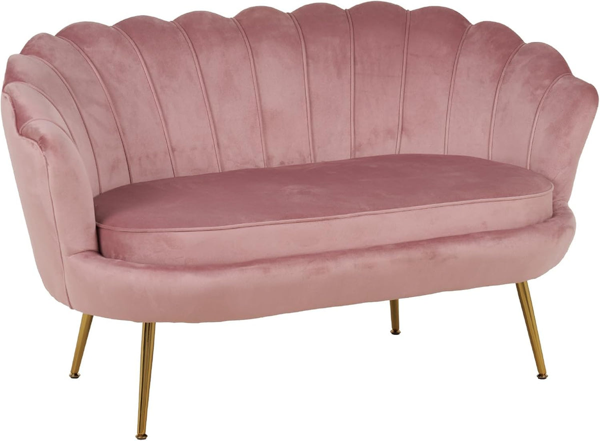 Divano Il Gruppone Passione Casa, 2 posti, Rosa antico, 133 × 63 × 75 cm, metallo, velluto, per soggiorno