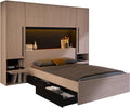 Letto Vente-unique, VELONA, LED 140, 140 × 190 cm, Nero, per camera da letto