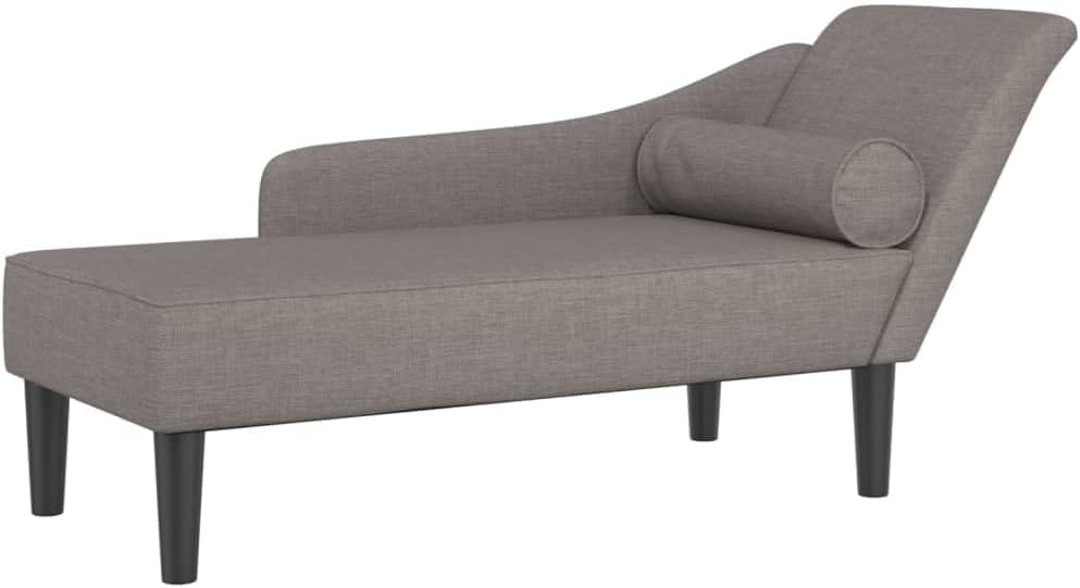 Sedia, 141 × 55,5 × 66,5 cm, Tortora/Grigio, tessuto, con cuscini