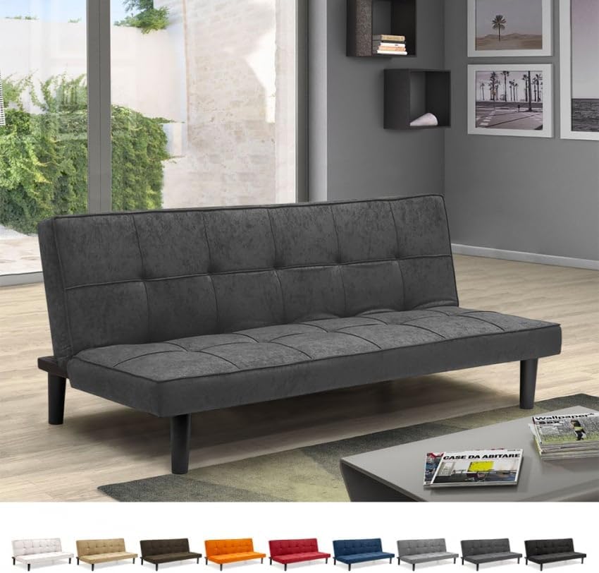 Divano letto Produce Shop, 2 posti, Grigio, tessuto, per ufficio