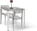 PAZZO DESIGN Tavolo da bar, 80 × 80 × 75 cm, Grigio/Bianco, metallo
