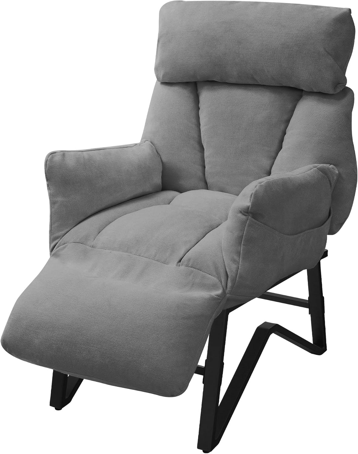 Poltrona reclinabile ML DESIGN modern living, lino, con poggiapiedi, per soggiorno