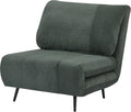HOMCOM Poltrona, regolabile, imbottito, 2 in 1, Verde, legno, acciaio, per soggiorno