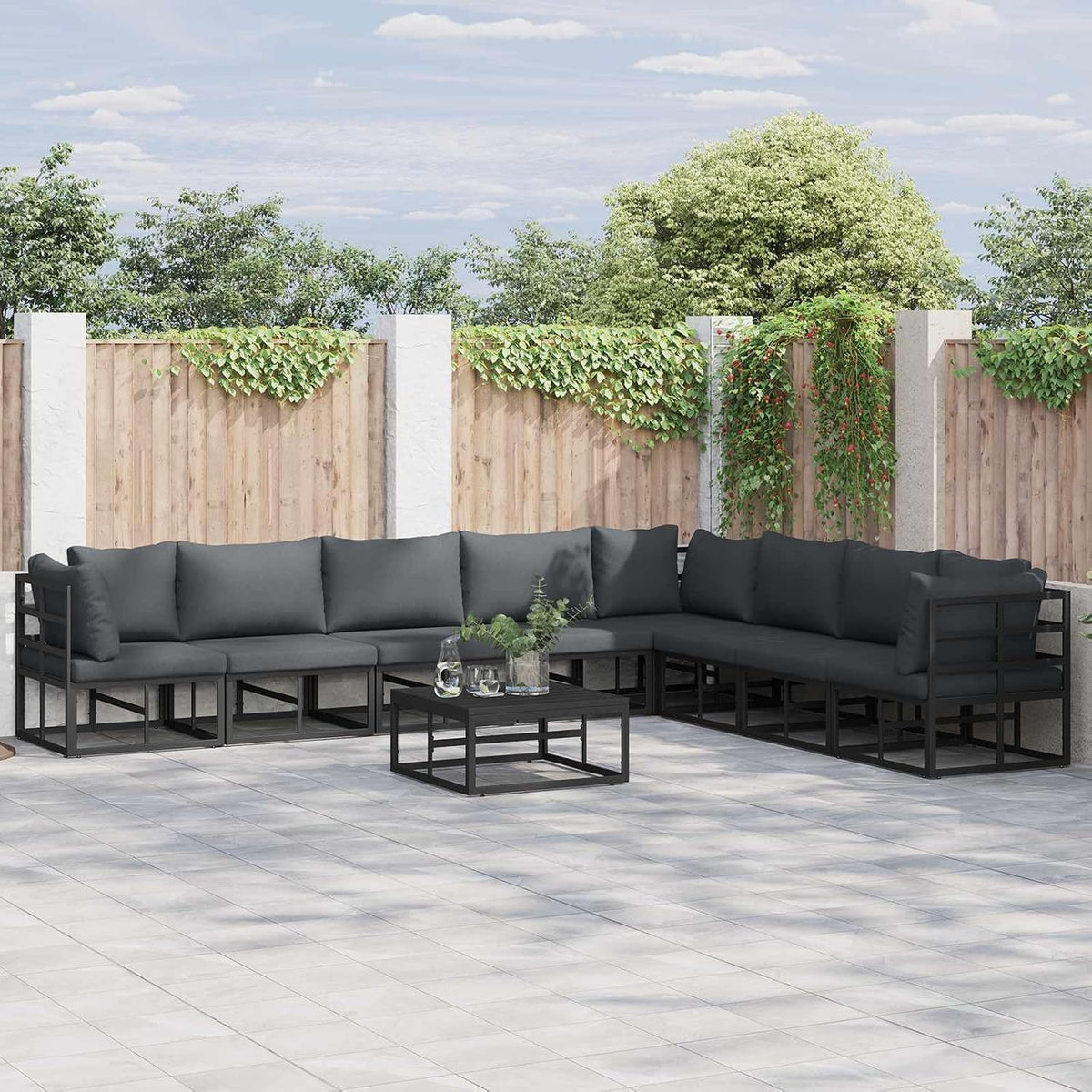 YNGBHFNOP Sedia, 4 pezzi, 53 × 49 × 85 cm, Marrone, polipropilene, con braccioli, per giardino e terrazzo